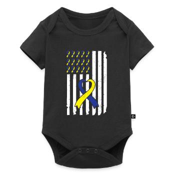 Down Syndrome Awareness Loop extra - Baby Premium short-sleeve bodysuit - black - Front
