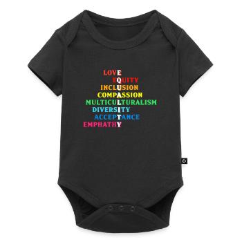 Inclusion Acceptation handicap Solidarité - Body à manches courtes Premium Bébé - noir - Devant