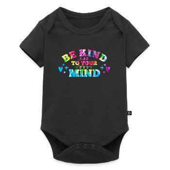 Soyez gentil avec votre Santé mentale - Body à manches courtes Premium Bébé - noir - Devant