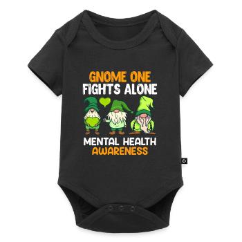 Mental Health geistige Gesundheit Awareness - Baby Premium short-sleeve bodysuit - black - Front