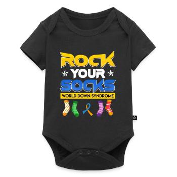Down Syndrome Awareness Trisomy 21 - Baby Premium short-sleeve bodysuit - black - Front