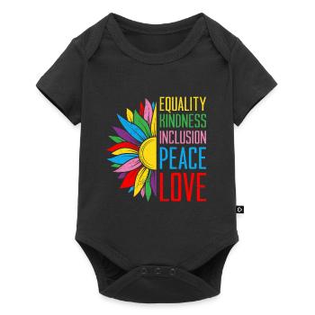 Inclusion Equality Kindness Acceptance - Baby Premium short-sleeve bodysuit - black - Front