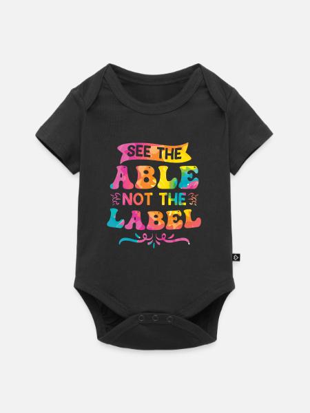 Inklusion benachteiligte Kinder Akzeptanz - Baby Premium Kurzarmbody - Schwarz