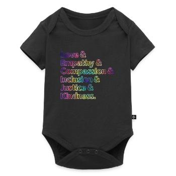 Inclusion Acceptation handicap Solidarité - Body à manches courtes Premium Bébé - noir - Devant
