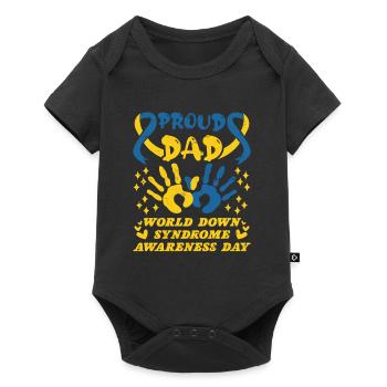 Down Syndrome Awareness Dad Extra Chromosome - Baby Premium short-sleeve bodysuit - black - Front