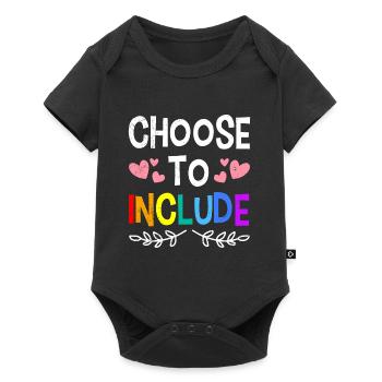 Choose to Include Awareness and Solidarity for - Baby Premium short-sleeve bodysuit - black - Front
