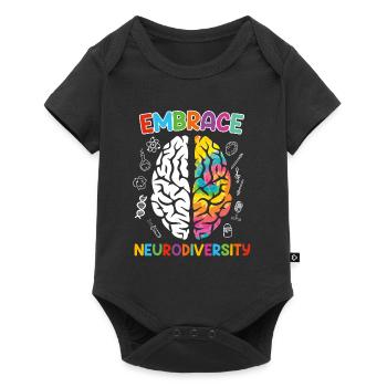 L’autisme embrasse la neurodiversité Autiste - Body à manches courtes Premium Bébé - noir - Devant