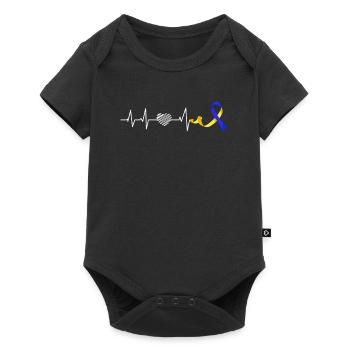 Down Syndrome Awareness Loop extra - Baby Premium short-sleeve bodysuit - black - Front