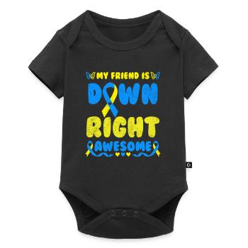 Down Syndrome Awareness Loop Trisomy 21 - Baby Premium short-sleeve bodysuit - black - Front