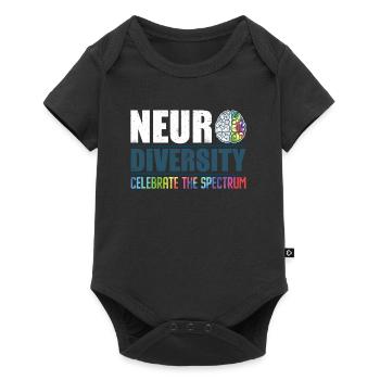 Conscience autistique Autisme Diversité - Body à manches courtes Premium Bébé - noir - Devant