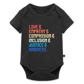 Inclusion Compassion Personnes handicapées - Body à manches courtes Premium Bébé - noir - Devant