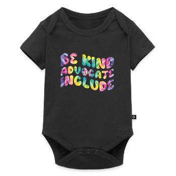 Be Kind Inklusion Menschen mit Behinderung - Baby Premium Kurzarmbody - Schwarz - Vorne
