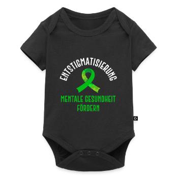 Mentale Gesundheit fördern Fight the Stigma - Baby Premium Kurzarmbody - Schwarz - Vorne