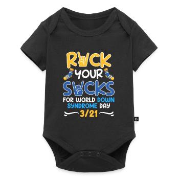 Sensibilisation Trisomie 21 Rock your Socks - Body à manches courtes Premium Bébé - noir - Devant