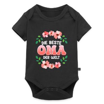 Weltbeste Oma Muttertag Beste Oma Super Grandma - Baby Premium Kurzarmbody - Schwarz - Vorne