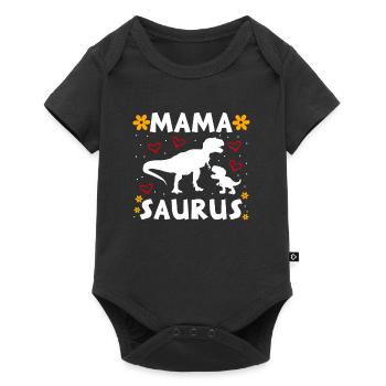 Mamasaurus Mother's Day Mama Dinosaur Mama Saurus - Baby Premium short-sleeve bodysuit - black - Front