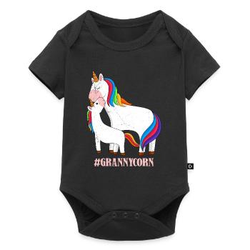 Omacorn Unicorn Fans Fête des mères Licorne Granny - Body à manches courtes Premium Bébé - noir - Devant