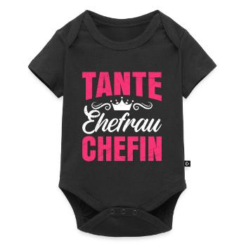 Tante Ehefrau Chefin Legende Auntie Boss Tanten - Baby Premium Kurzarmbody - Schwarz - Vorne