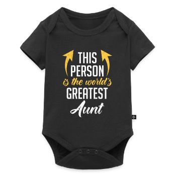 La plus grande tante du monde Fête des mères Meilleure tante - Body à manches courtes Premium Bébé - noir - Devant