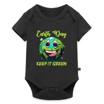 Keep it Green Save the Earth Environmental Love - Baby Premium short-sleeve bodysuit - black - Front