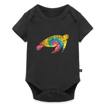 Save the turtles Save the Ocean Environmental Love - Baby Premium short-sleeve bodysuit - black - Front
