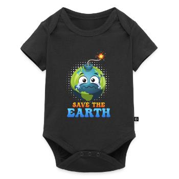 Save the Earth LOVE Mission Earth Environmental Protection - Baby Premium short-sleeve bodysuit - black - Front