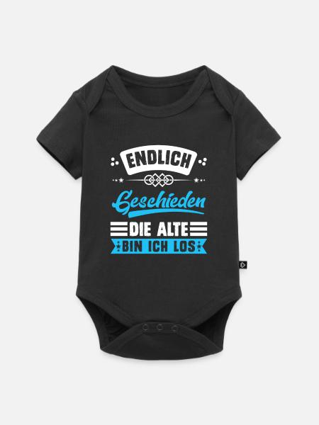 Endlich geschieden Scheidungsparty Scheidung - Baby Premium Kurzarmbody - Schwarz