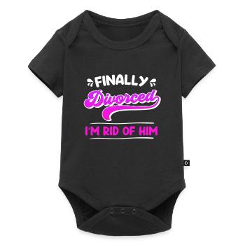 Finally divorced divorce party divorce - Baby Premium short-sleeve bodysuit - black - Front