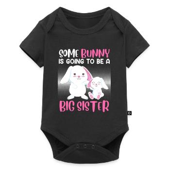 Lapin de Pâques Oeuf specting Bébé lapin Pâques - Body à manches courtes Premium Bébé - noir - Devant