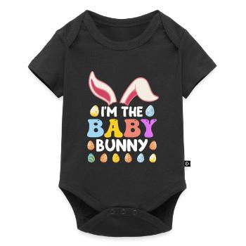 Bébé Lapin de Pâques Mignon Amis de Pâques Enfants - Body à manches courtes Premium Bébé - noir - Devant