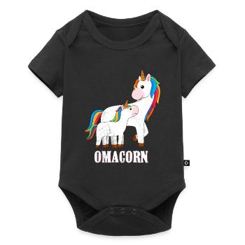 Grandma Unicorn Mother's Day Fans Grandma Omi - Baby Premium short-sleeve bodysuit - black - Front