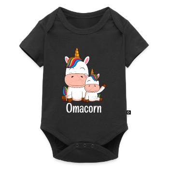 Grandma Unicorn Mother's Day Fans Grandma Omi - Baby Premium short-sleeve bodysuit - black - Front