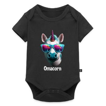 Grandma Unicorn Mother's Day Fans Grandma Omi - Baby Premium short-sleeve bodysuit - black - Front