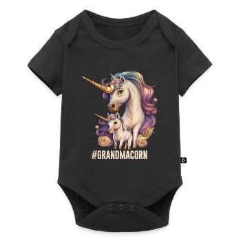 Grand-maïs Fête des mères Licorne Grand-mère Licorne - Body à manches courtes Premium Bébé - noir - Devant