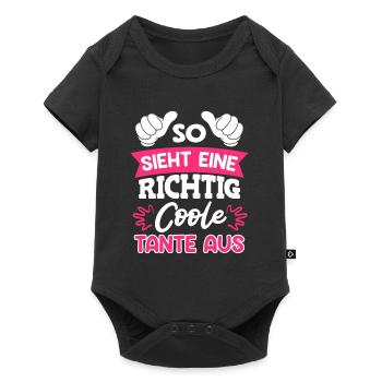 Worlds greatest Aunt beste Tante Muttertag - Baby Premium Kurzarmbody - Schwarz - Vorne