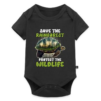 Save the rainforest Wildlife Conservation - Baby Premium short-sleeve bodysuit - black - Front