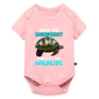 Sauvons la forêt tropicale Conservation de la faune - Body à manches courtes Premium Bébé - rose - Devant