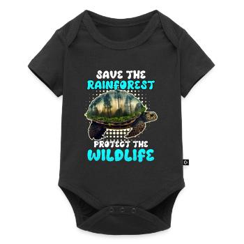Save the rainforest Wildlife Conservation - Baby Premium short-sleeve bodysuit - black - Front