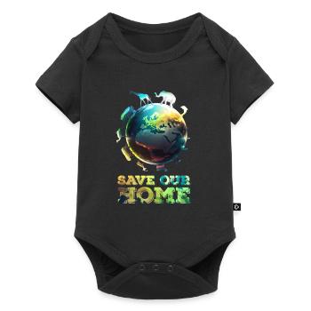 Save our home Planet Save the Earth Conservation - Baby Premium short-sleeve bodysuit - black - Front