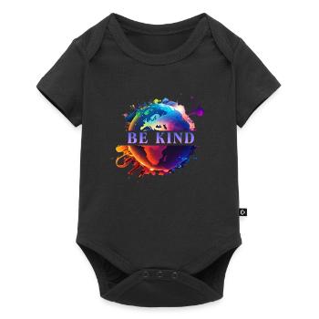Be Child with Mother Earth Environmental Protection Nature - Baby Premium short-sleeve bodysuit - black - Front