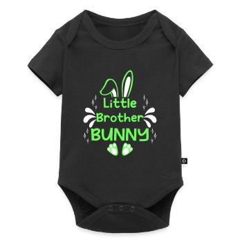Easter Little Brother Bunny Brother Rabbit Easter - Baby Premium short-sleeve bodysuit - black - Front