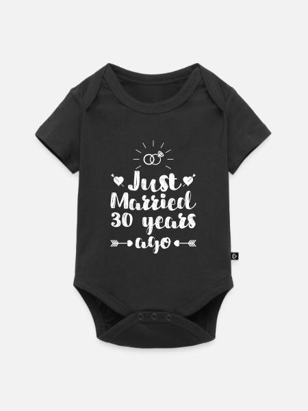 Just married 30 years pearl wedding - Baby Premium short-sleeve bodysuit - black
