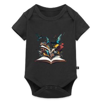 Book lover reading makes bookworm books strong - Baby Premium short-sleeve bodysuit - black - Front
