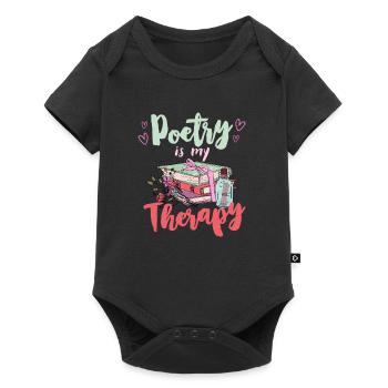 Poetry is my therapy poems Book lover - Baby Premium short-sleeve bodysuit - black - Front