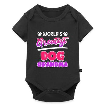 Hundeliebhaber Beste Oma Muttertag Granny Hundefan - Baby Premium Kurzarmbody - Schwarz - Vorne