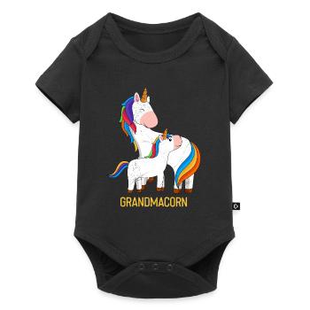 Grand-maïs Fête des mères Licorne Grand-mère Licorne - Body à manches courtes Premium Bébé - noir - Devant