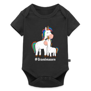 Omacorn Unicorn Fans Fête des mères Licorne Granny - Body à manches courtes Premium Bébé - noir - Devant