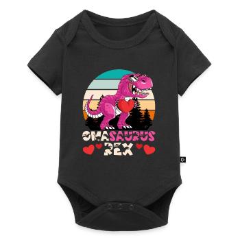 Omasaurus Muttertag Grandma Mama Tag Oma - Baby Premium Kurzarmbody - Schwarz - Vorne