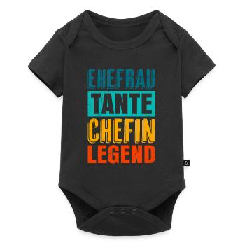 Tante Ehefrau Chefin Legende Auntie Boss Tanten - Baby Premium Kurzarmbody - Schwarz - Vorne