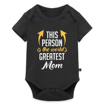 Worlds greatest Mom Mother's Day Best Mama Queen - Baby Premium short-sleeve bodysuit - black - Front